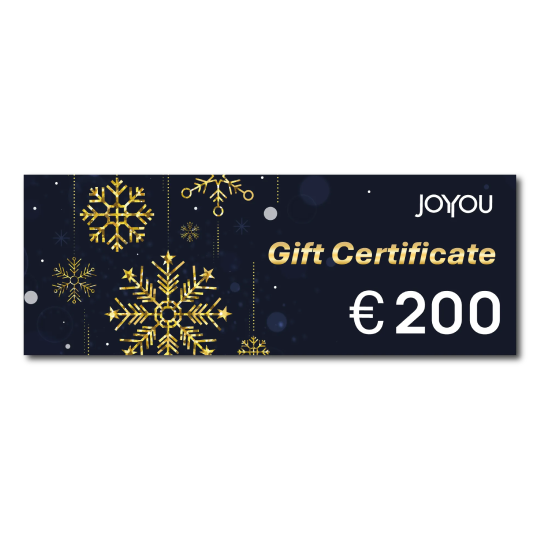 An electronic certificate for purchases of JOYOU brand products worth