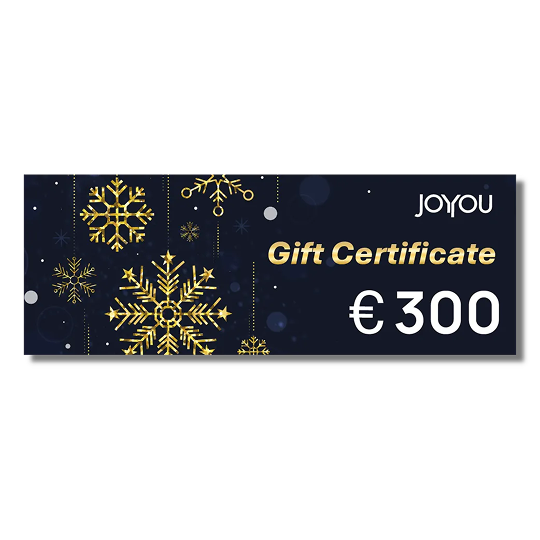 An electronic certificate for purchases of JOYOU brand products worth